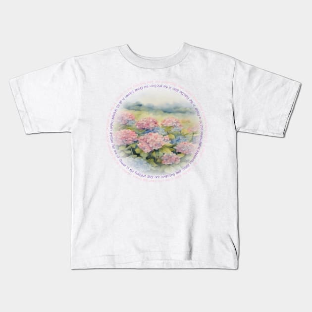 hydrangea Kids T-Shirt by zzzozzo